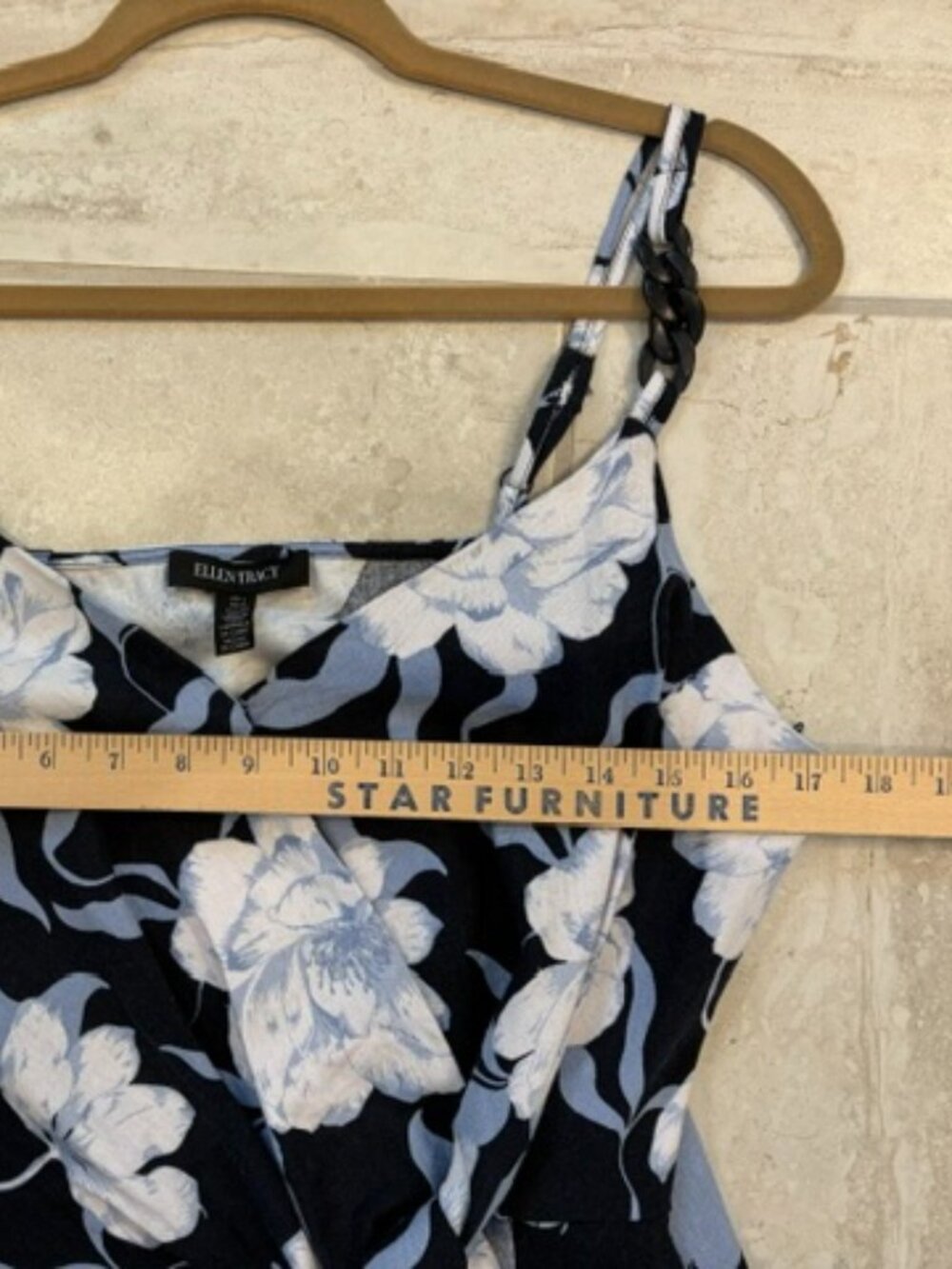NWT Ellen Tracy Women's Floral Print Linen Blend Wrap Style Large Summer Resort - Picture 11 of 11